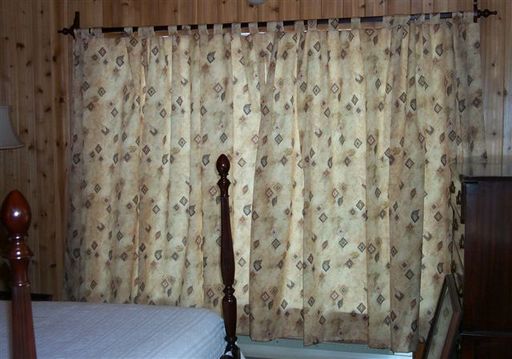 bedroom  tab-top curtains
